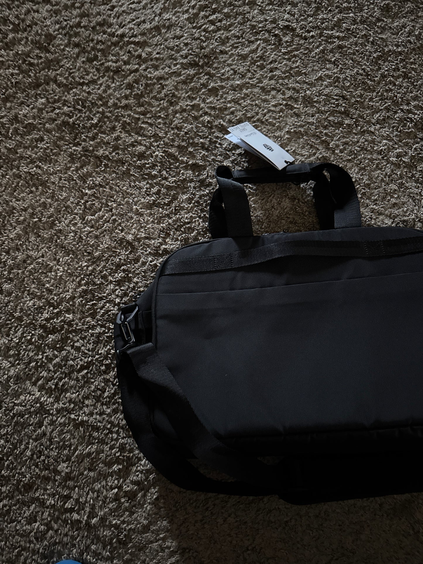 Ballistic nylon water resistant super rugged briefcase bag with multiple pockets, fur lined laptop pocket, waterproof side pocket, removable shoulder strap, and tons of storage