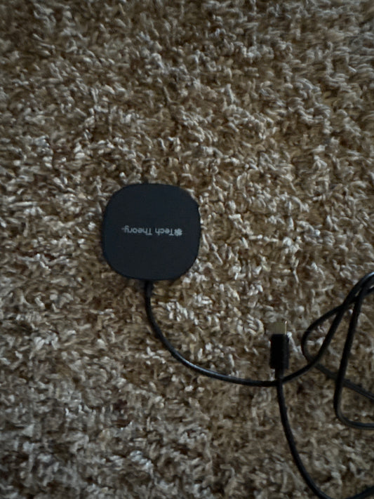 MagSafe 15 watt magnetic wireless charger with built-in stand, strong magnet, and USB-C cable